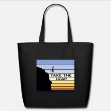 Take The Leap Black Eco-Friendly Tote Bag